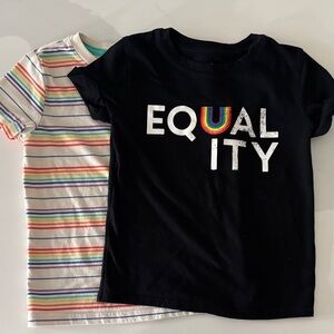 Pride bundle 4T. Black Equality T-Shirt with Rainbow Design